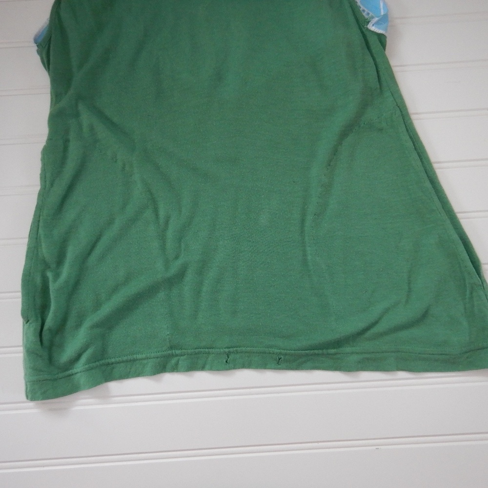 Vintage Free People back flower appliqué v-neck tank with pockets HTF - Picture 5 of 9